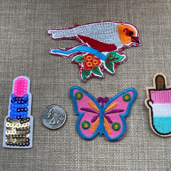 Embroidery Patches Iron On Multi Color for Clothes Craft Accessories Lot of 4 - Picture 8 of 8